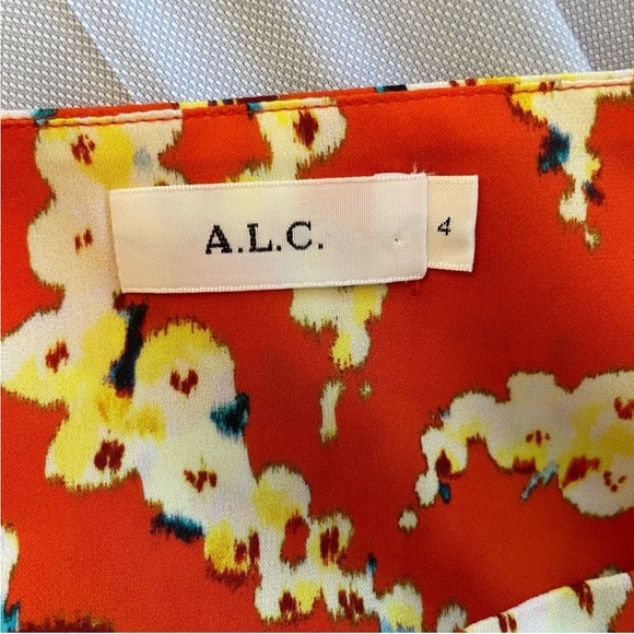 A.L.C.| NEW $395 Lev Floral Asymmetrical Slip Skirt, Size 4 - Picture 8 of 11